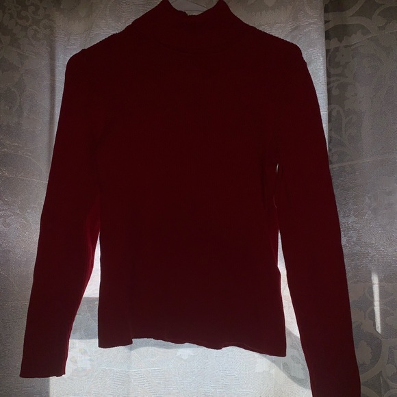 Red turtleneck sweater from petite sophisticate - Picture 2 of 3